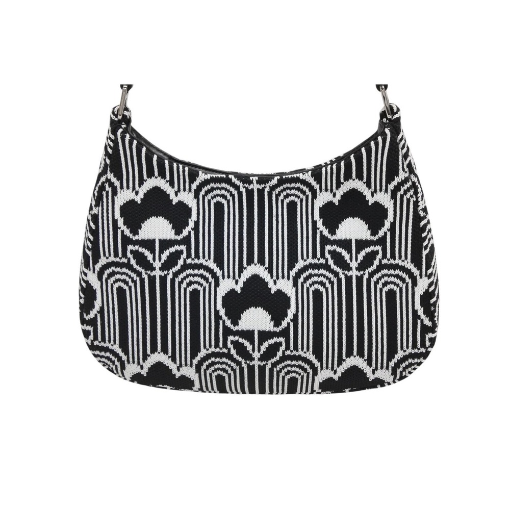 Prada Shoulder bag Cleo One black white knit Hobo jacquard - Picture 3 of 10